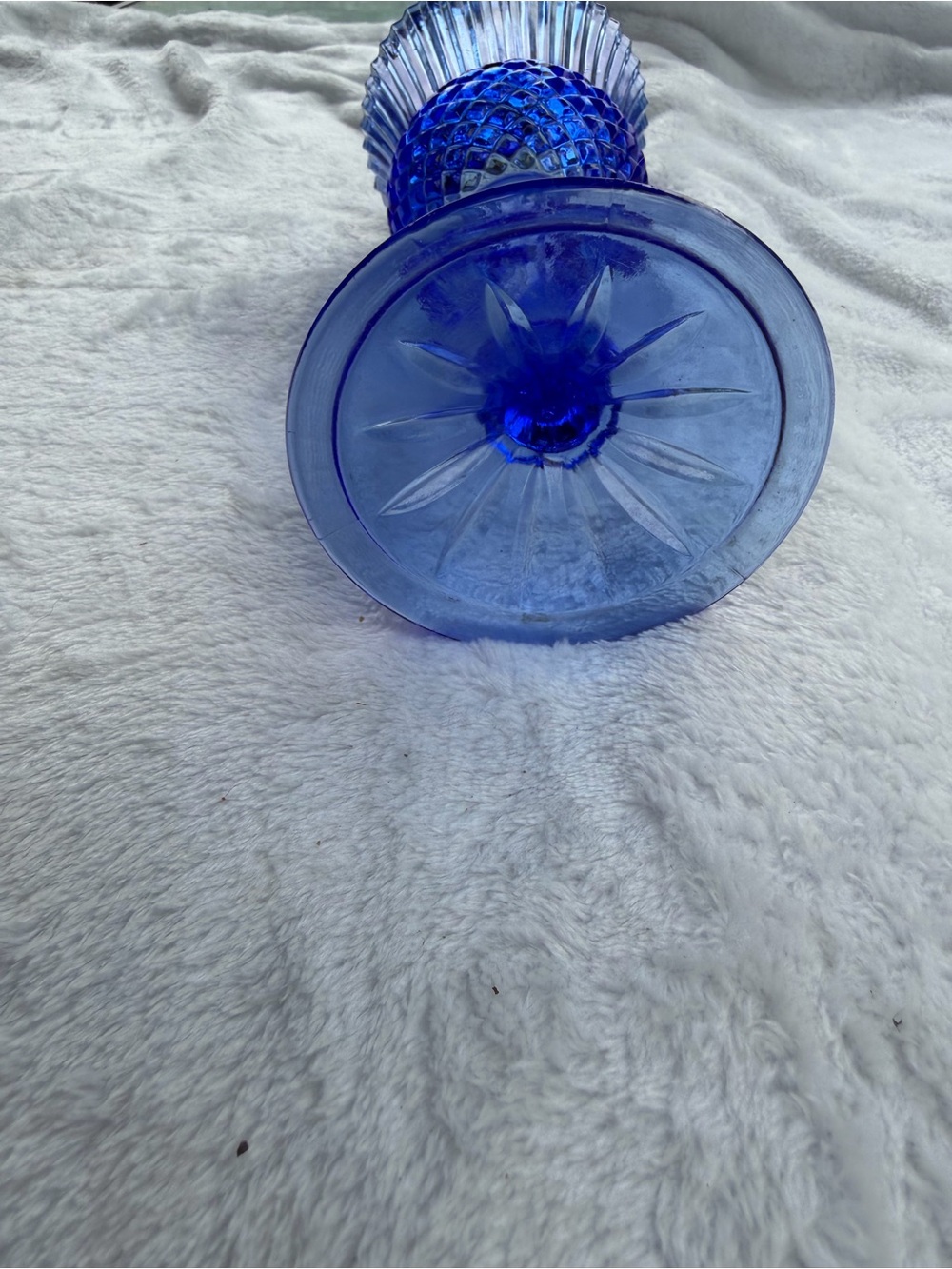 VTG Avon Fostoria Cobalt Blue George Washington Cameo Water Wine Goblet 1976 - Picture 4 of 6
